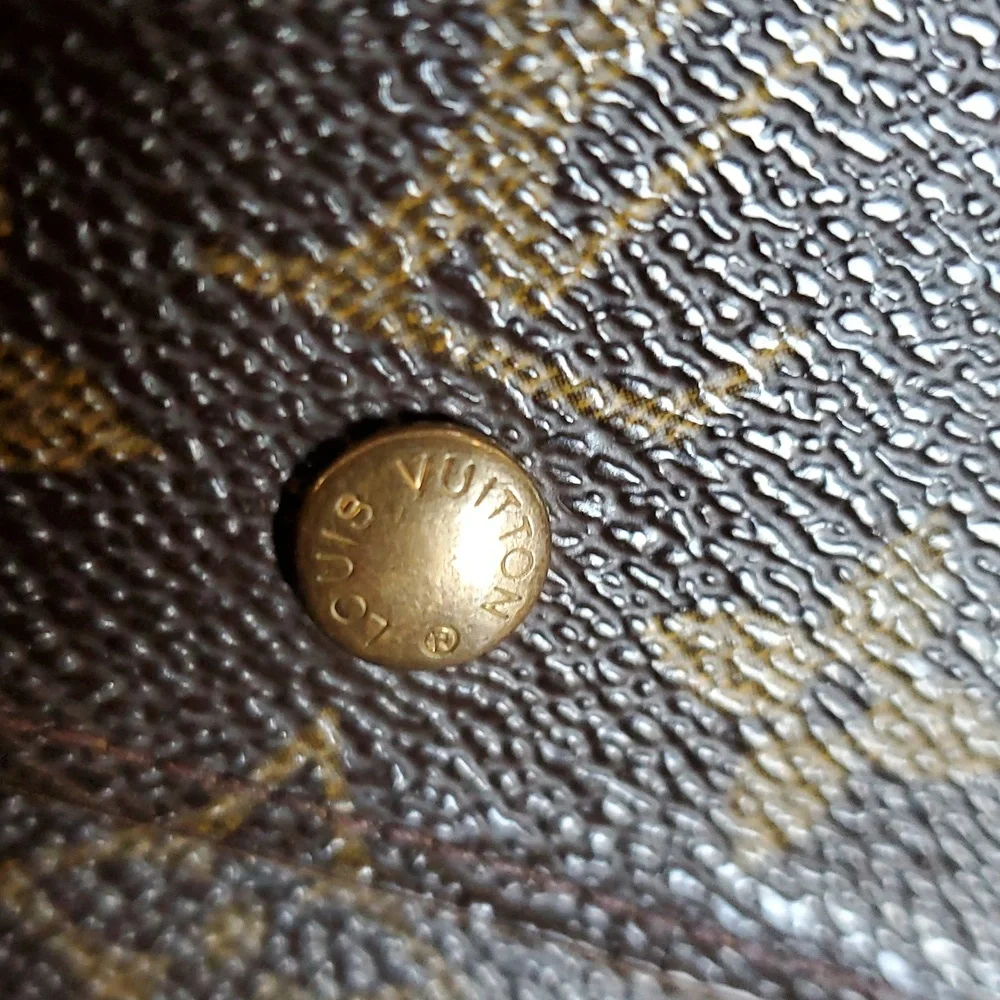 Louis Vuitton small monogram two way snap wallet brown tan luxury designer used - Picture 5 of 11
